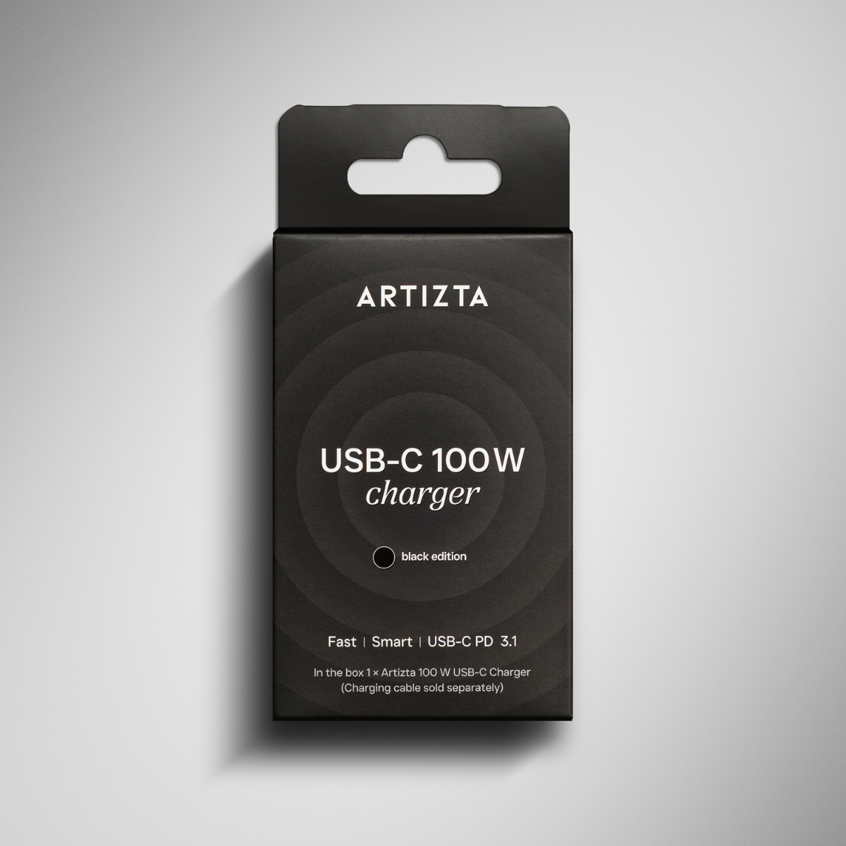 Artizta USB-C 100W Oplader, Zwart, Power Delivery 3.1