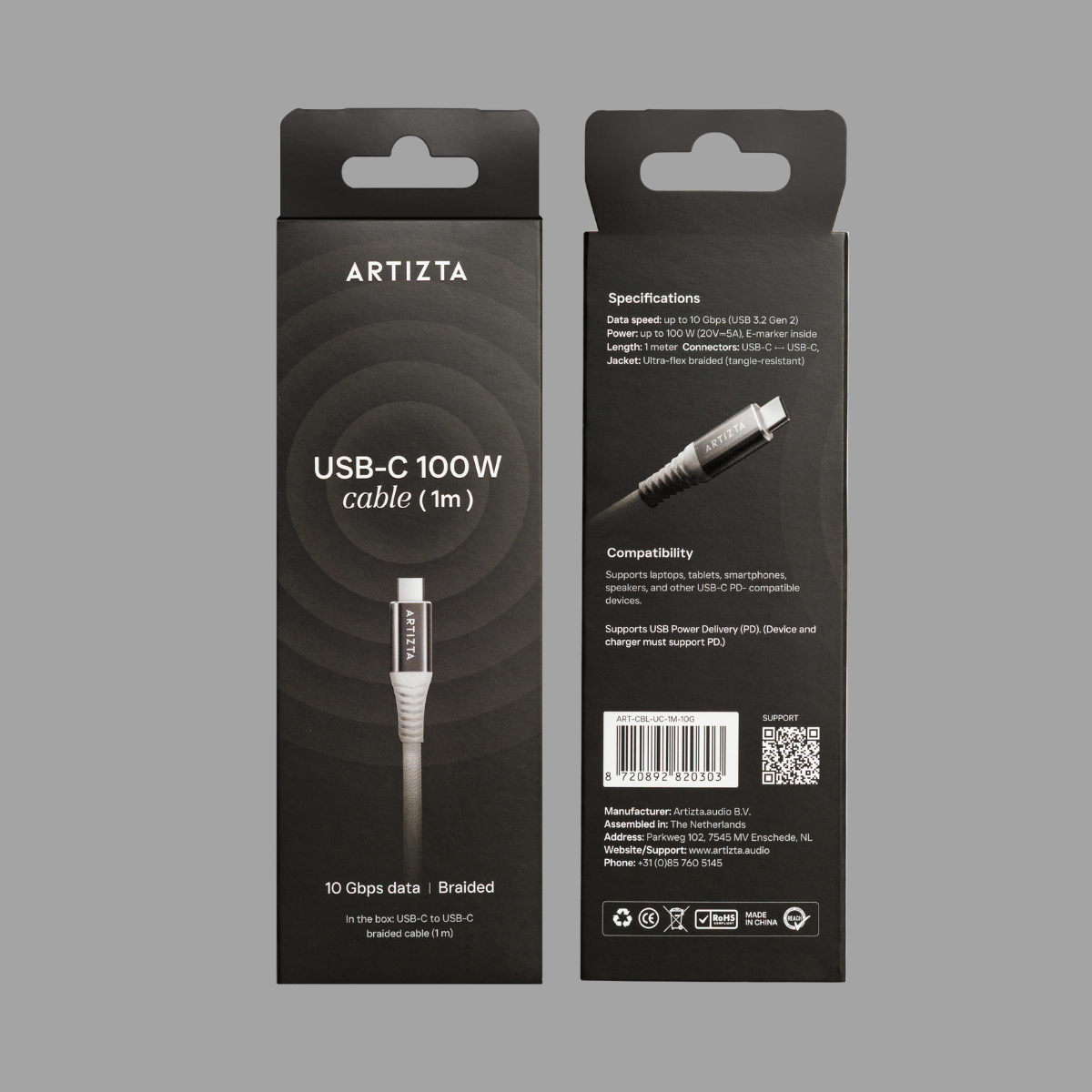 Artizta USB-C Snellaadset 100W - wit