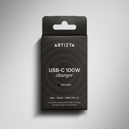 Artizta USB-C 100W Oplader, Zwart, Power Delivery 3.1