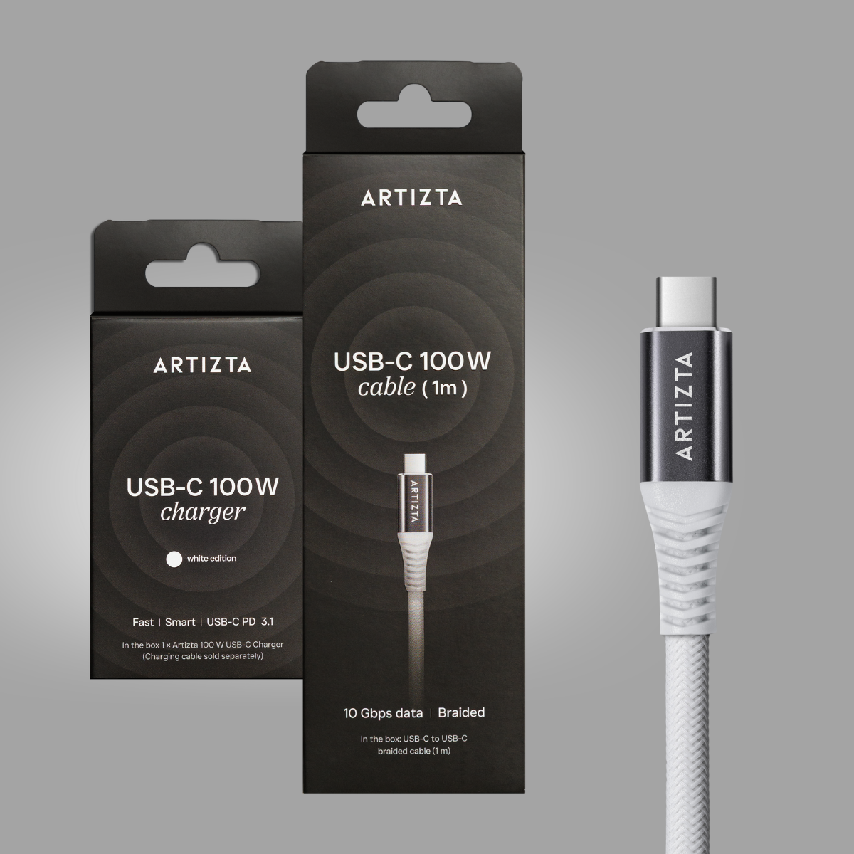 Artizta USB-C Snellaadset 100W - wit