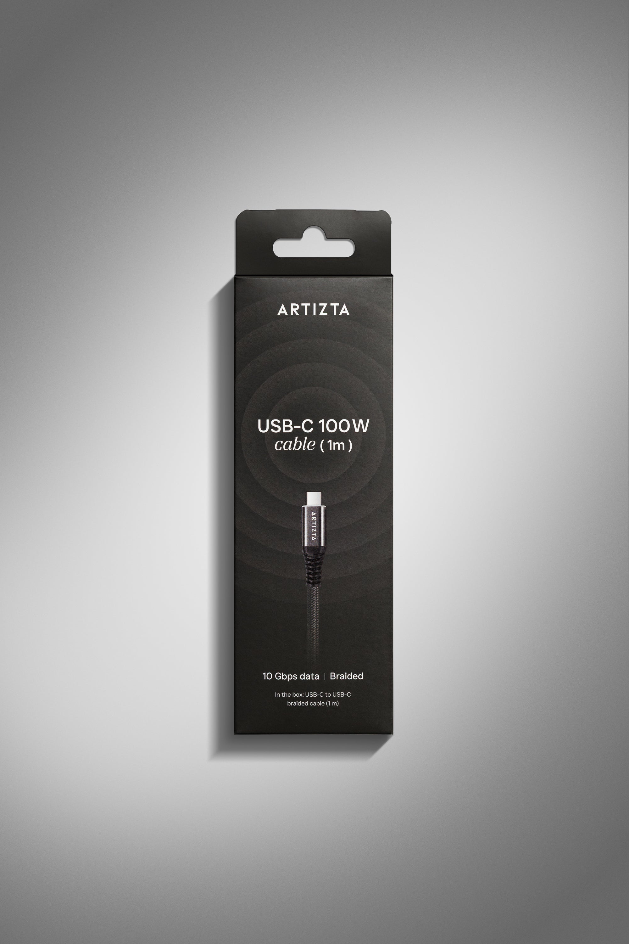 USB-C naar USB-C kabel - 1 meter - zwart