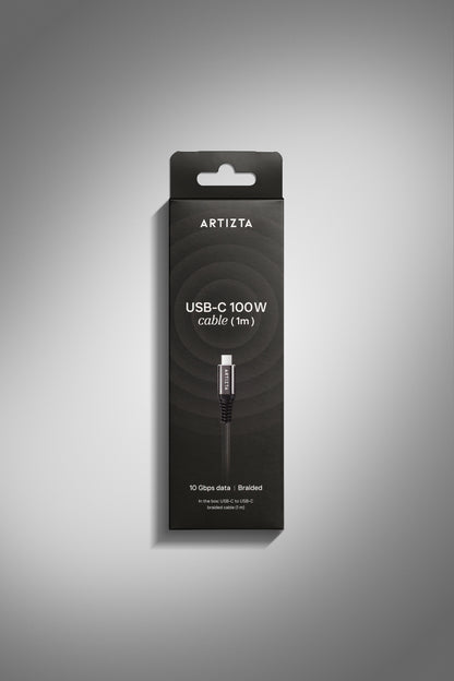 USB-C naar USB-C kabel - 1 meter - zwart